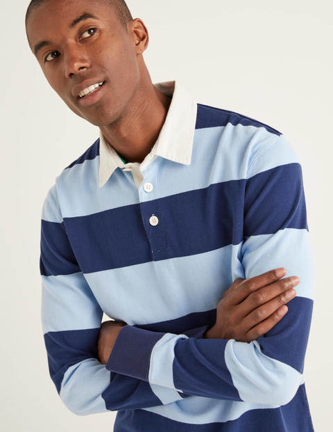 Hutchins Rugby Shirt - Blues Stripe Hutchins Rugby Shirt - Blues Stripe