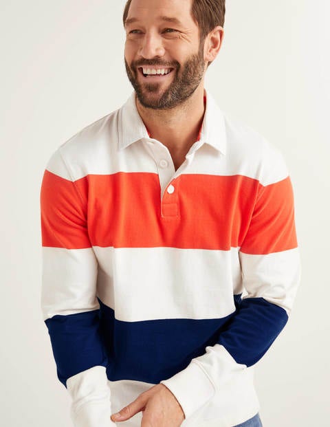 Hutchins Rugbyshirt - Ecru/Bunt, Gestreift Hutchins Rugbyshirt - Ecru/Bunt, Gestreift