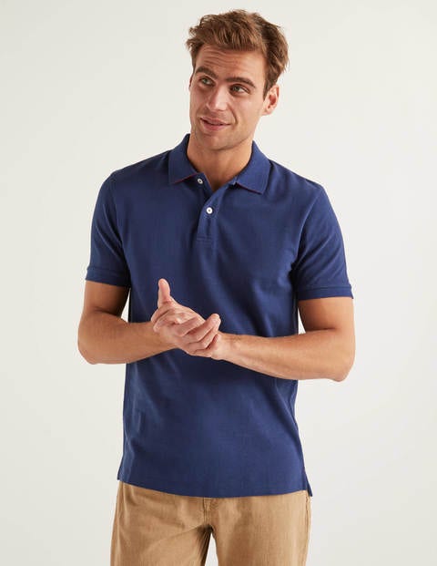 Polo En Piqué - Bleu marine universitaire Polo En Piqué - Bleu marine universitaire