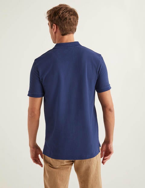 Polo En Piqué - Bleu marine universitaire Polo En Piqué - Bleu marine universitaire