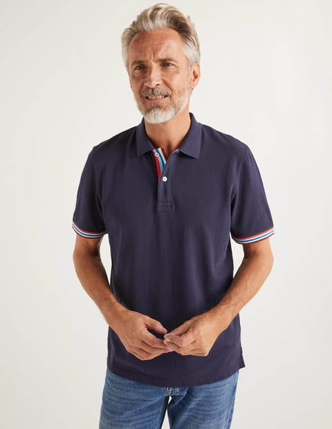 Piqué Polo - Navy Multi Piqué Polo - Navy Multi