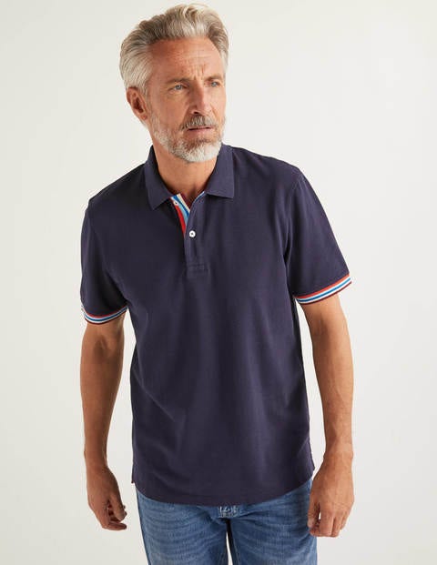 Piqué Polo - Navy Multi Piqué Polo - Navy Multi
