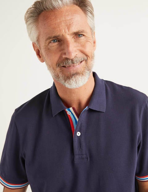 Piqué Polo - Navy Multi Piqué Polo - Navy Multi