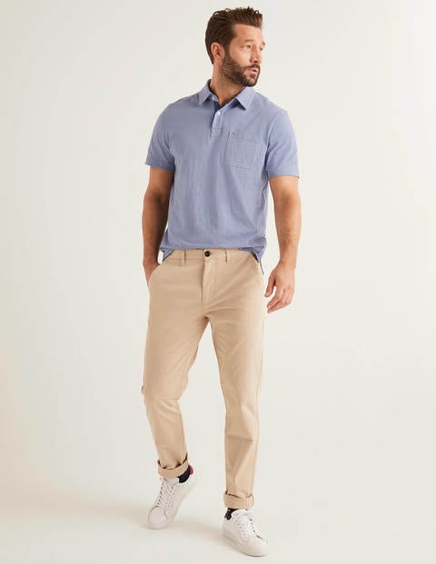 Slub Polo - Thistle Blue Slub Polo - Thistle Blue