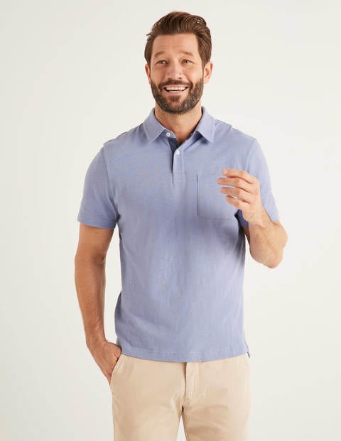 Slub Polo - Thistle Blue Slub Polo - Thistle Blue