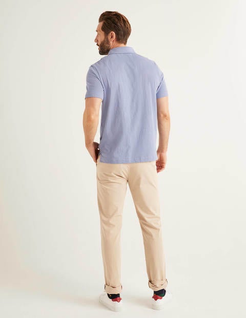 Slub Polo - Thistle Blue Slub Polo - Thistle Blue