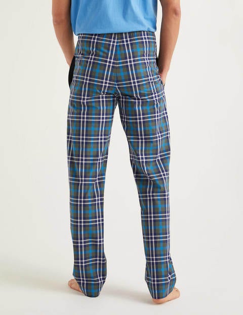 Cotton Poplin Pyjama Bottoms - Richmond Green Multi Check Cotton Poplin Pyjama Bottoms - Richmond Green Multi Check