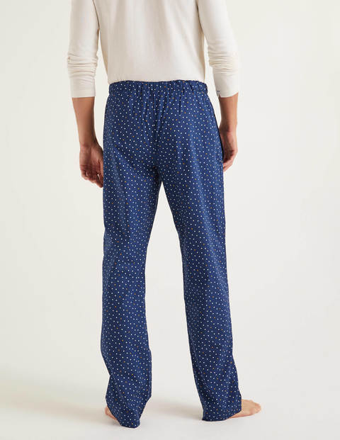 Cotton Poplin Pyjama Bottoms - Navy Spot Cotton Poplin Pyjama Bottoms - Navy Spot