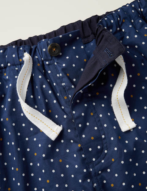 Cotton Poplin Pyjama Bottoms - Navy Spot Cotton Poplin Pyjama Bottoms - Navy Spot