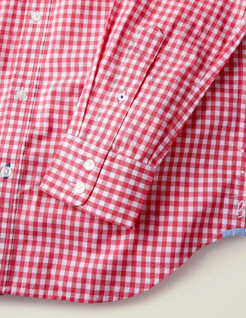 Slim Fit Poplin Pattern Shirt - Rose Blossom Gingham Slim Fit Poplin Pattern Shirt - Rose Blossom Gingham