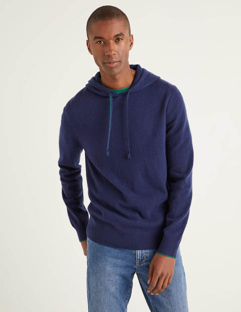 Sweat À Capuche En Cachemire - Bleu marine vif Sweat À Capuche En Cachemire - Bleu marine vif