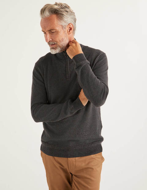 Putney Half-Zip - Charcoal Marl Putney Half-Zip - Charcoal Marl