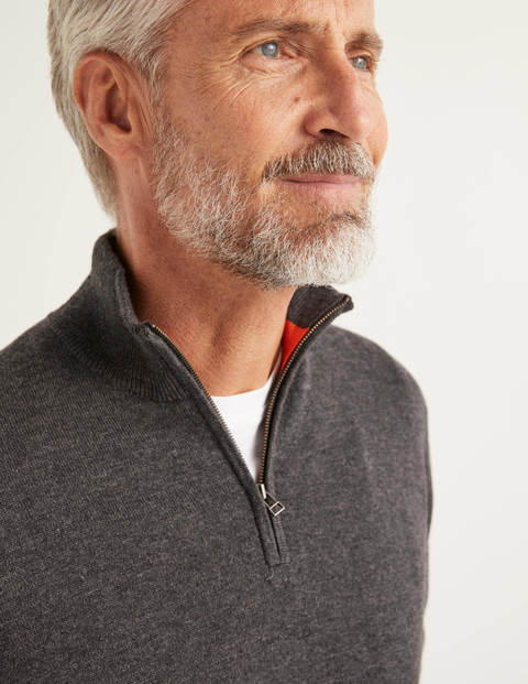 Putney Half-Zip - Charcoal Marl Putney Half-Zip - Charcoal Marl