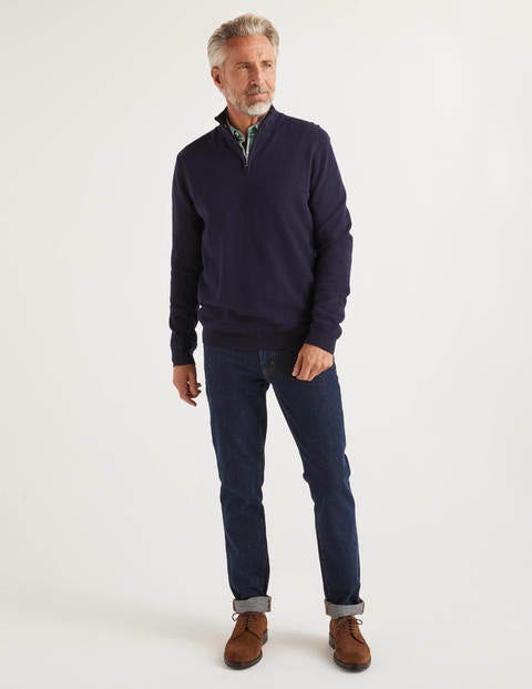 Lambswool Half-Zip - Navy Lambswool Half-Zip - Navy