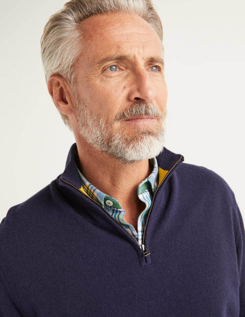 Lambswool Half-Zip - Navy Lambswool Half-Zip - Navy