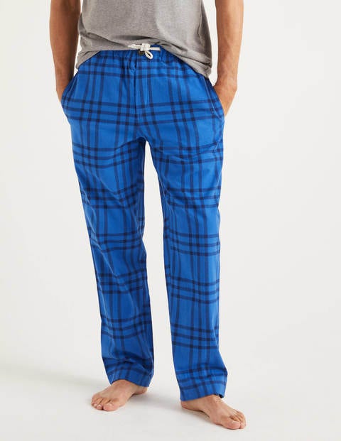 Brushed Cotton Pyjama Bottoms - Navy Blues Check Brushed Cotton Pyjama Bottoms - Navy Blues Check