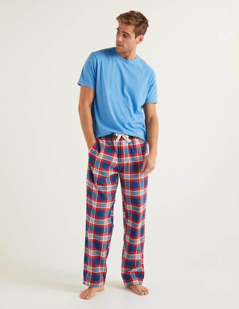 Bas De Pyjama En Coton Brossé - Carreaux multi rouge Rio Bas De Pyjama En Coton Brossé - Carreaux multi rouge Rio