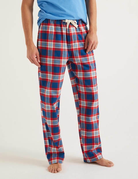 Bas De Pyjama En Coton Brossé - Carreaux multi rouge Rio Bas De Pyjama En Coton Brossé - Carreaux multi rouge Rio