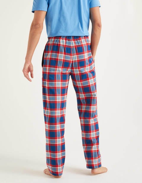 Bas De Pyjama En Coton Brossé - Carreaux multi rouge Rio Bas De Pyjama En Coton Brossé - Carreaux multi rouge Rio