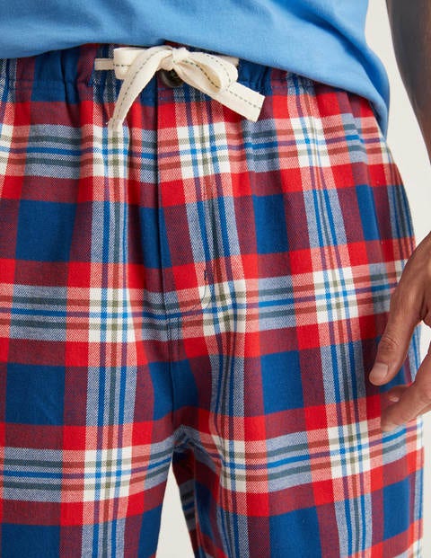 Bas De Pyjama En Coton Brossé - Carreaux multi rouge Rio Bas De Pyjama En Coton Brossé - Carreaux multi rouge Rio