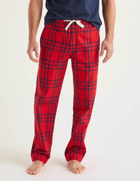 Bas De Pyjama En Coton Brossé - Carreaux rouge Rio Bas De Pyjama En Coton Brossé - Carreaux rouge Rio