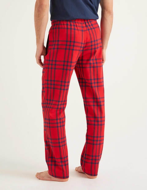 Bas De Pyjama En Coton Brossé - Carreaux rouge Rio Bas De Pyjama En Coton Brossé - Carreaux rouge Rio
