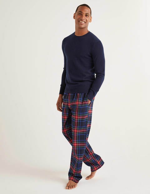 Brushed Cotton Pyjama Bottoms - Navy Multi Check Brushed Cotton Pyjama Bottoms - Navy Multi Check