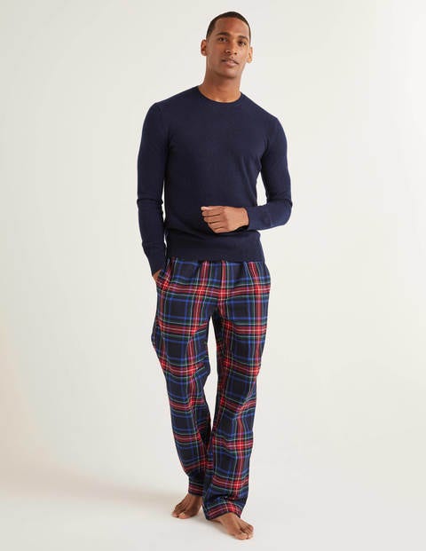 Brushed Cotton Pyjama Bottoms - Navy Multi Check Brushed Cotton Pyjama Bottoms - Navy Multi Check