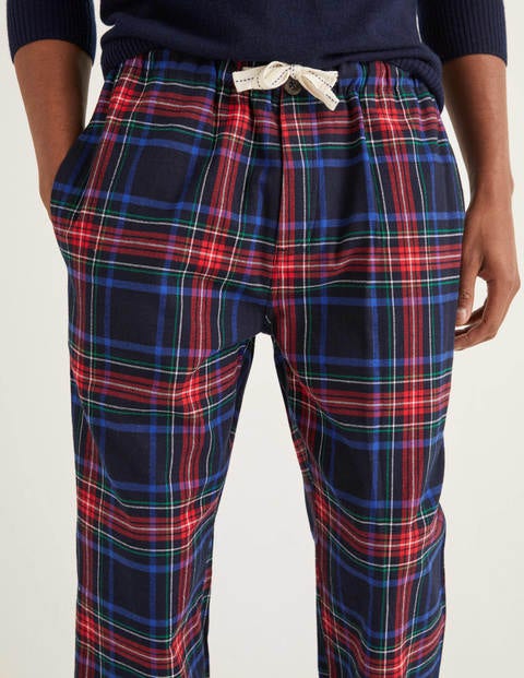 Brushed Cotton Pyjama Bottoms - Navy Multi Check Brushed Cotton Pyjama Bottoms - Navy Multi Check