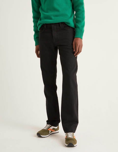 Jeans Mit Geradem Bein - Schwarzes Denim Jeans Mit Geradem Bein - Schwarzes Denim