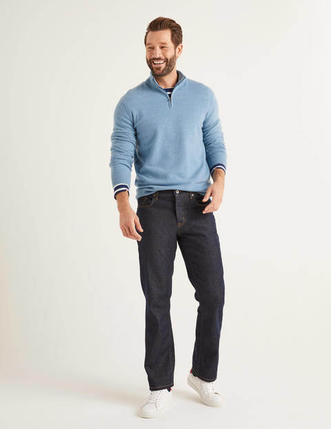 Straight Leg Jeans - Dark Rinse Denim Straight Leg Jeans - Dark Rinse Denim