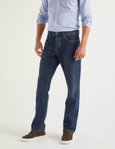 Straight Leg Jeans - Mid Wash Denim Straight Leg Jeans - Mid Wash Denim