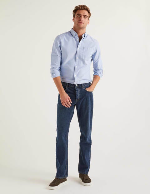 Straight Leg Jeans - Mid Wash Denim Straight Leg Jeans - Mid Wash Denim