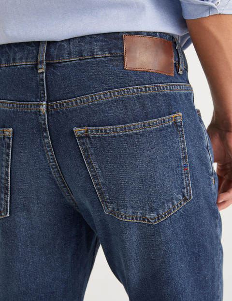 Straight Leg Jeans - Mid Wash Denim Straight Leg Jeans - Mid Wash Denim