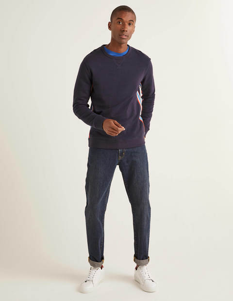 Irvine Sweatshirt - Navy Side Stripe Irvine Sweatshirt - Navy Side Stripe