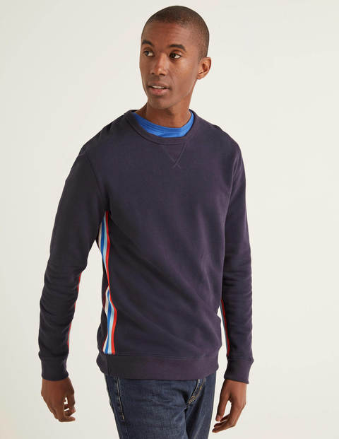 Irvine Sweatshirt - Navy Side Stripe Irvine Sweatshirt - Navy Side Stripe