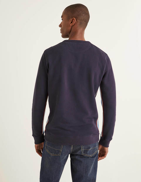 Irvine Sweatshirt - Navy Side Stripe Irvine Sweatshirt - Navy Side Stripe