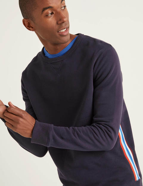 Irvine Sweatshirt - Navy Side Stripe Irvine Sweatshirt - Navy Side Stripe