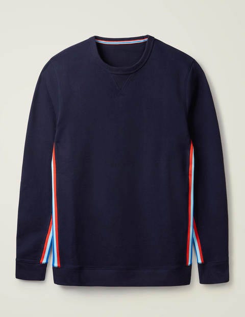 Irvine Sweatshirt - Navy Side Stripe Irvine Sweatshirt - Navy Side Stripe