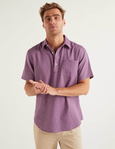 Linen Cotton Popover - Grape Jam Linen Cotton Popover - Grape Jam
