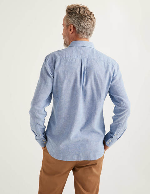 Linen Cotton Shirt - Washed Blue Chambray Linen Cotton Shirt - Washed Blue Chambray