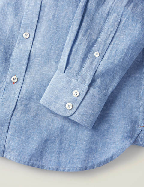 Linen Cotton Shirt - Washed Blue Chambray Linen Cotton Shirt - Washed Blue Chambray