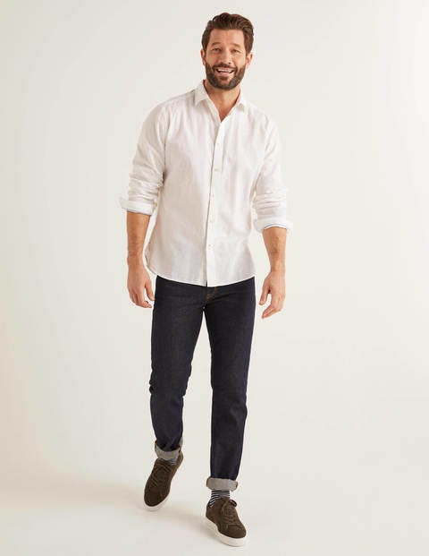 Linen Cotton Shirt - White Linen Cotton Shirt - White