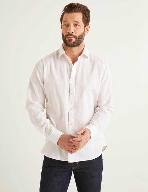 Linen Cotton Shirt - White Linen Cotton Shirt - White