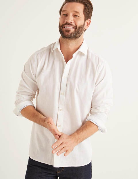 Linen Cotton Shirt - White Linen Cotton Shirt - White