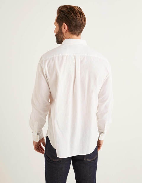 Linen Cotton Shirt - White Linen Cotton Shirt - White
