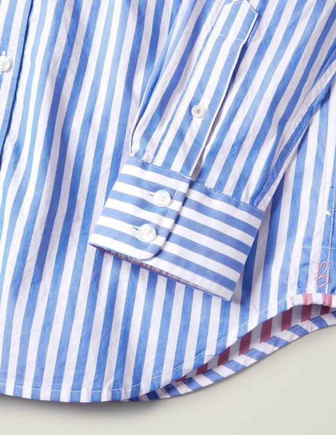 Slim Fit Poplin Stripe Shirt - Bold Blue/Red Stripe Slim Fit Poplin Stripe Shirt - Bold Blue/Red Stripe