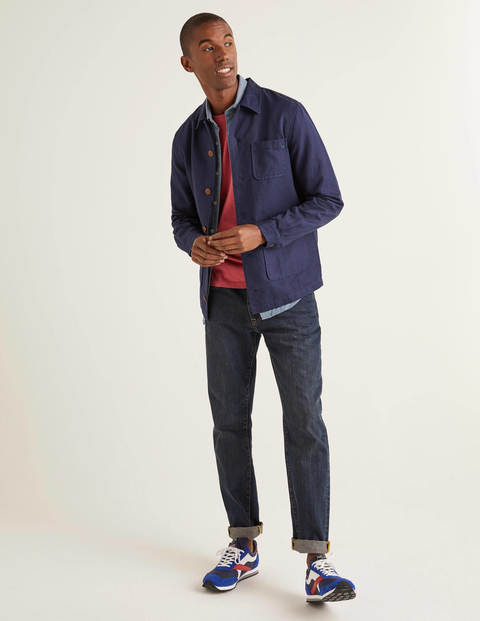 Cotton Linen Overshirt - Light Navy Cotton Linen Overshirt - Light Navy