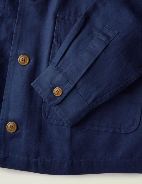 Cotton Linen Overshirt - Light Navy Cotton Linen Overshirt - Light Navy