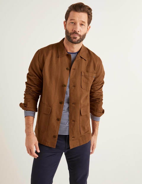 Cotton Linen Overshirt - Ginger Cotton Linen Overshirt - Ginger